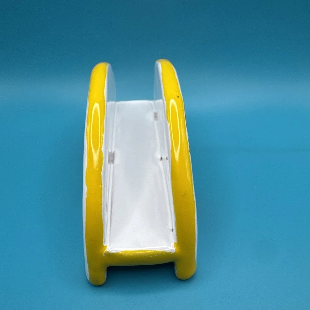 Nino Parrucca Napkin Holder or Letter Holder w Fish Art Pottery Made In Italy‎